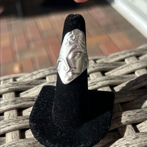 Silver Face Ring